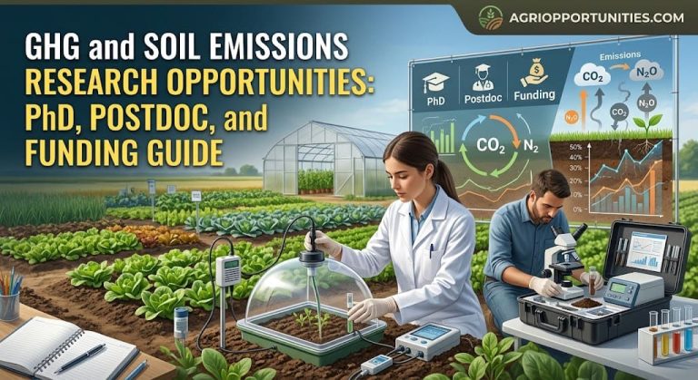 GHG and Soil Emissions Research Opportunities: PhD, Postdoc, and Funding Guide