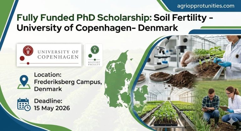 Fully Funded PhD Scholarship: Soil Fertility - University of Copenhagen- Denmark