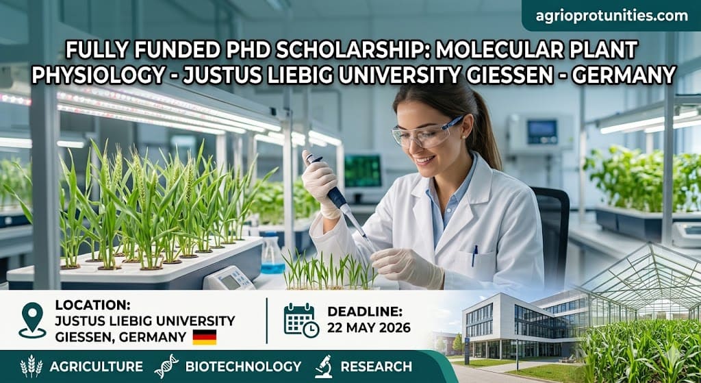 Fully Funded PhD Scholarship: Molecular Plant Physiology - Justus Liebig University Giessen - Germany