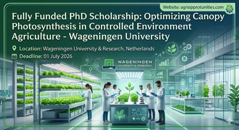 Fully Funded PhD Scholarship: Optimizing Canopy Photosynthesis in Controlled Environment Agriculture - Wageningen University