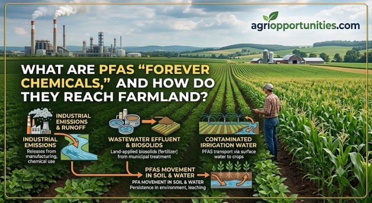 What Are PFAS "Forever Chemicals," and How Do They Reach Farmland?