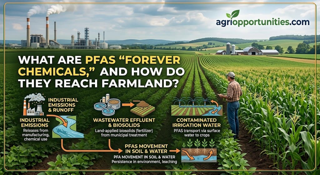 What Are PFAS "Forever Chemicals," and How Do They Reach Farmland?