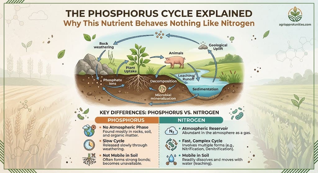 The Phosphorus Cycle Explained: Why This Nutrient Behaves Nothing Like Nitrogen