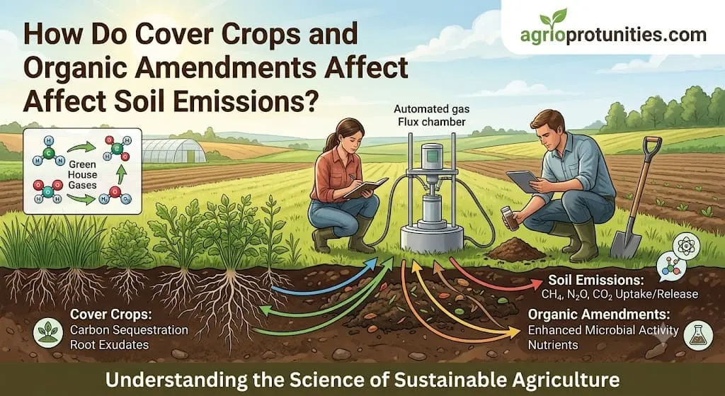 How Do Cover Crops and Organic Amendments Affect Soil Emissions?