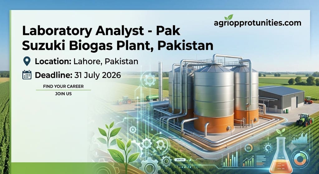 Laboratory Analyst - Pak Suzuki Biogas Plant, Pakistan