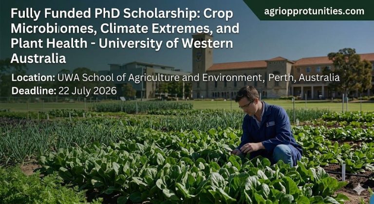 Fully Funded PhD Scholarship: Crop Microbiomes, Climate Extremes, and Plant Health - University of Western Australia