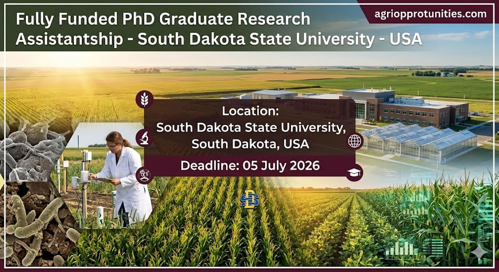 Fully Funded PhD Graduate Research Assistantship - South Dakota State University - USA
