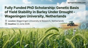 Fully Funded PhD Scholarship: Genetic Basis of Yield Stability in Barley Under Drought - Wageningen University, Netherlands