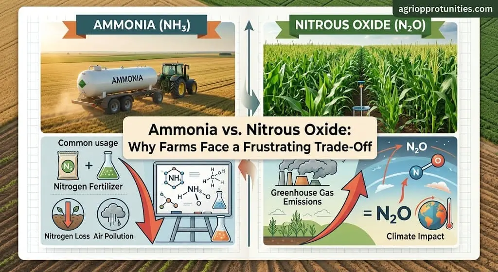 Ammonia vs. Nitrous Oxide: Why Farms Face a Frustrating Trade-Off