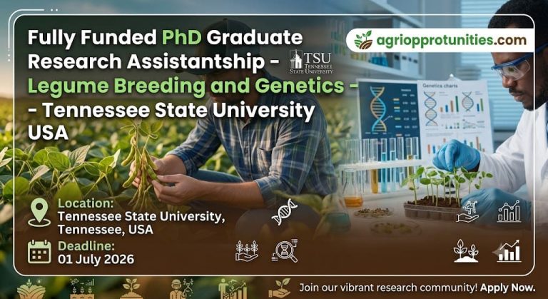 Fully Funded PhD Graduate Research Assistantship - Legume Breeding and Genetics - Tennessee State University USA