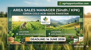 Area Sales Manager (Sindh / KPK) - Green Gold Agri Seeds Pakistan