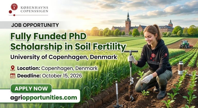Fully Funded PhD Scholarship in Soil Fertility - University of Copenhagen, Denmark