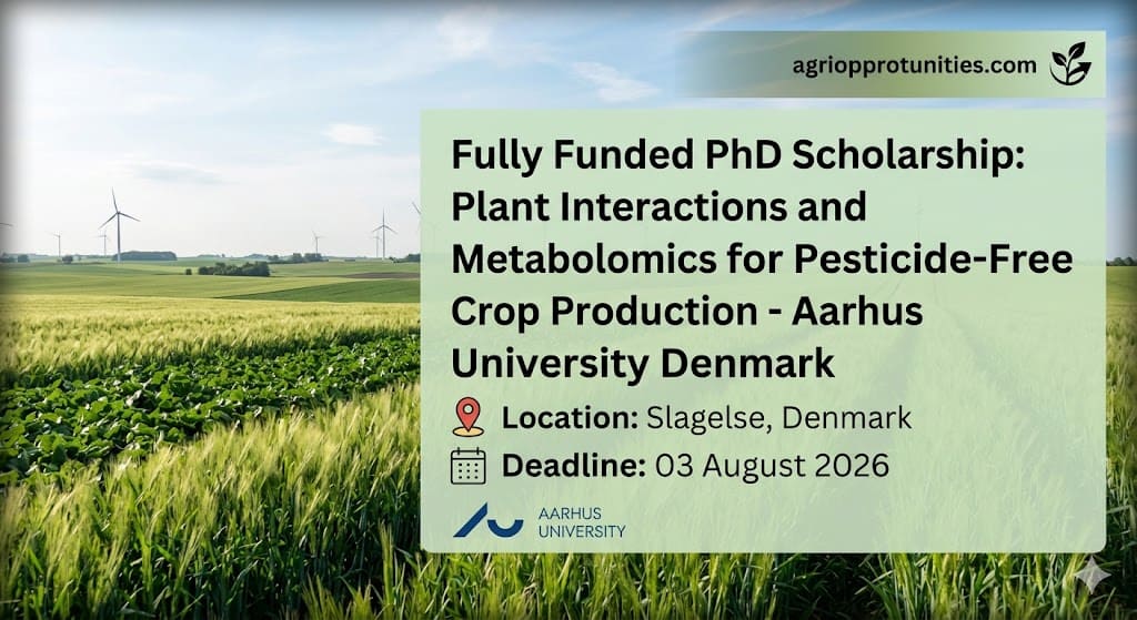 Fully Funded PhD Scholarship: Plant Interactions and Metabolomics for Pesticide-Free Crop Production - Aarhus University Denmark