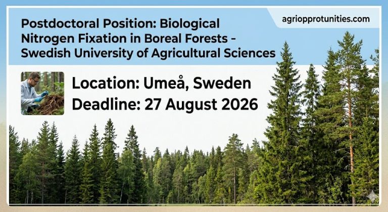 Postdoctoral Position: Biological Nitrogen Fixation in Boreal Forests - Swedish University of Agricultural Sciences