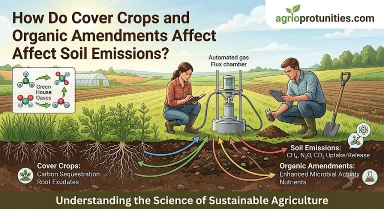 How Do Cover Crops and Organic Amendments Affect Soil Emissions?
