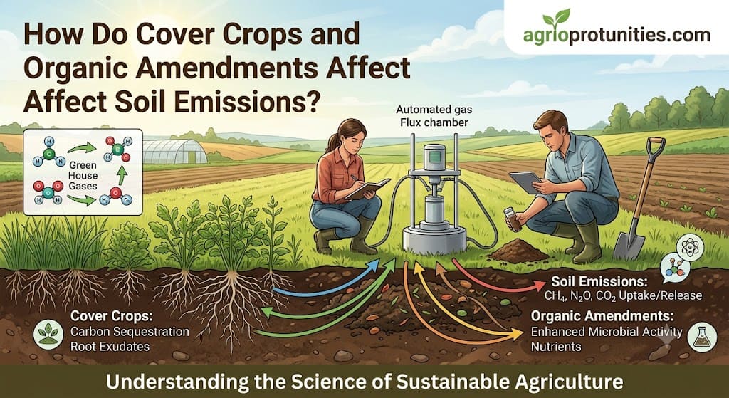 How Do Cover Crops and Organic Amendments Affect Soil Emissions?