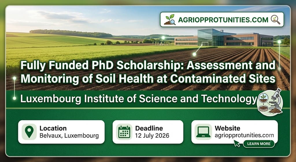 Fully Funded PhD Scholarship: Assessment and Monitoring of Soil Health at Contaminated Sites - Luxembourg Institute of Science and Technology