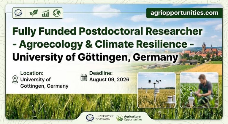 Fully Funded Postdoctoral Researcher - Agroecology & Climate Resilience - University of Göttingen Germany