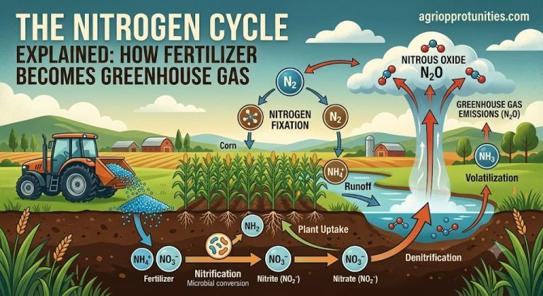 The Nitrogen Cycle Explained: How Fertilizer Becomes Greenhouse Gas