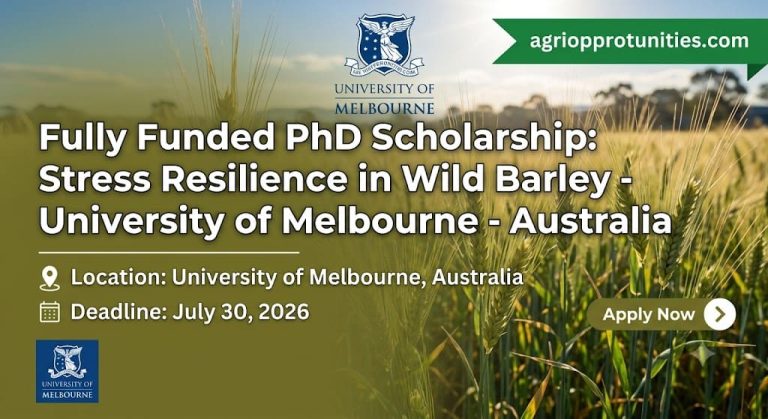 Fully Funded PhD Scholarship:Stress Resilience in Wild Barley - University of Melbourne - Australia