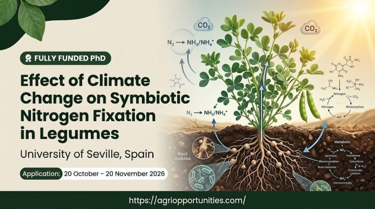 Fully Funded PhD - Effect of Climate Change on Symbiotic Nitrogen Fixation in Legumes - University of Seville, Spain