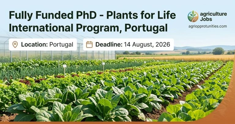 10 Fully Funded PhD - Plants for Life International Program, Portugal