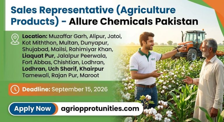 Sales Representative (Agriculture Products) - Allure Chemicals Pakistan