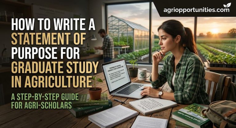 How to Write a Statement of Purpose for Graduate Study in Agriculture