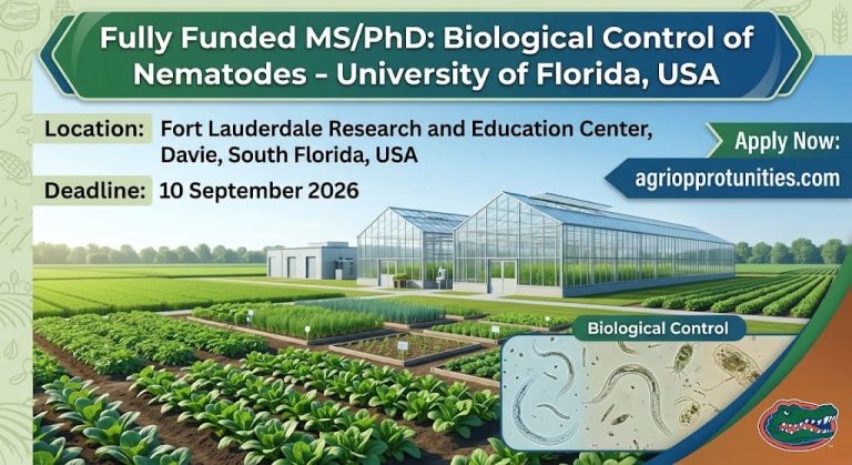 Fully Funded MS/PhD: Biological Control of Nematodes - University of Florida, USA