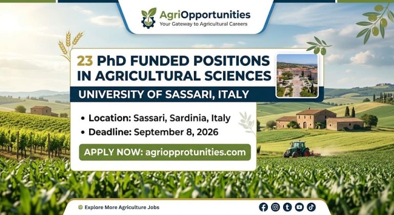 23 PhD Funded Positions in Agricultural Sciences - University of Sassari, Italy