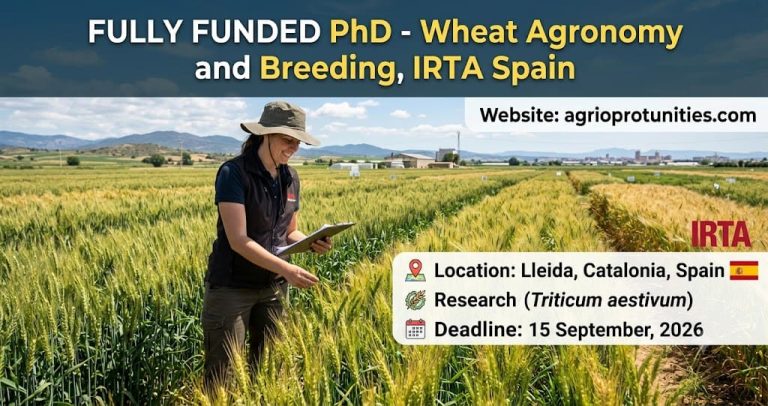 Fully Funded PhD - Wheat Agronomy and Breeding, IRTA Spain
