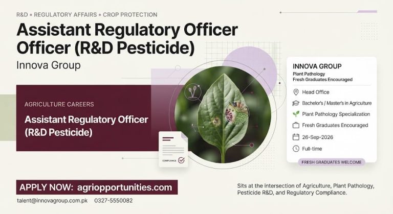 Assistant Regulatory Officer (R&D Pesticide) - Innova Group