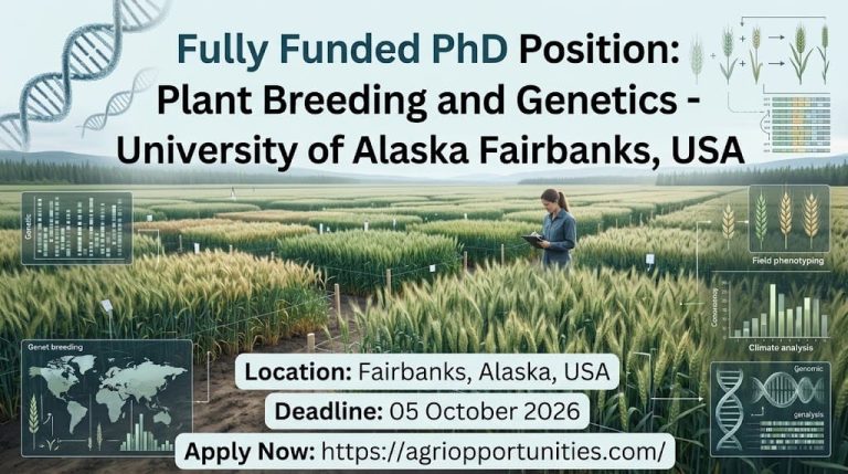Fully Funded PhD Position: Plant Breeding and Genetics - University of Alaska Fairbanks, USA