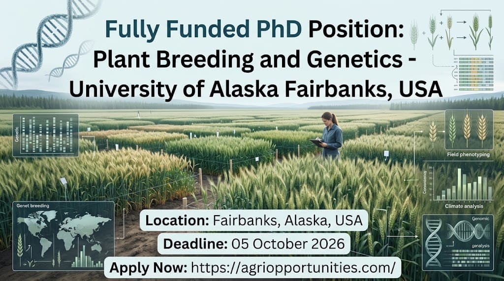 Fully Funded PhD Position: Plant Breeding and Genetics - University of Alaska Fairbanks, USA