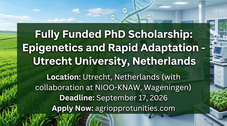 Fully Funded PhD Scholarship: Epigenetics and Rapid Adaptation - Utrecht University, Netherlands