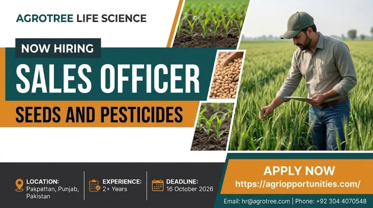 Sales Officer, Seeds and Pesticides - Agrotree Life Science, Pakistan