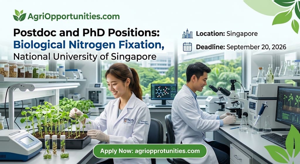 Postdoc and PhD Positions: Biological Nitrogen Fixation, National University of Singapore
