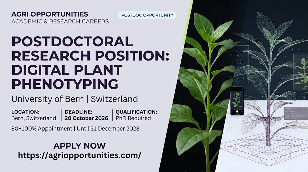 Postdoctoral Research Position: Digital Plant Phenotyping - University of Bern, Switzerland