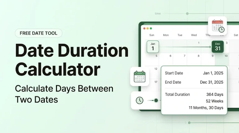 Date Duration Calculator: Days Between Two Dates